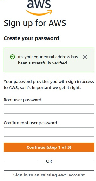 Sign up for AWS